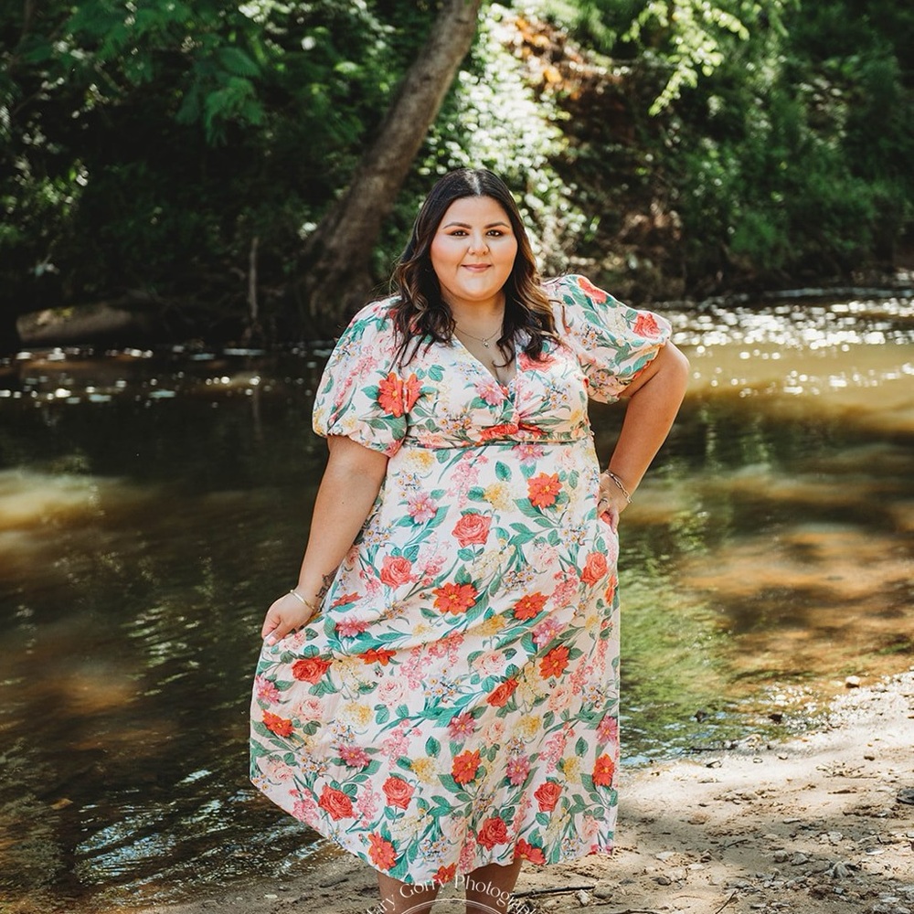 Beautiful Pink Floral Dress